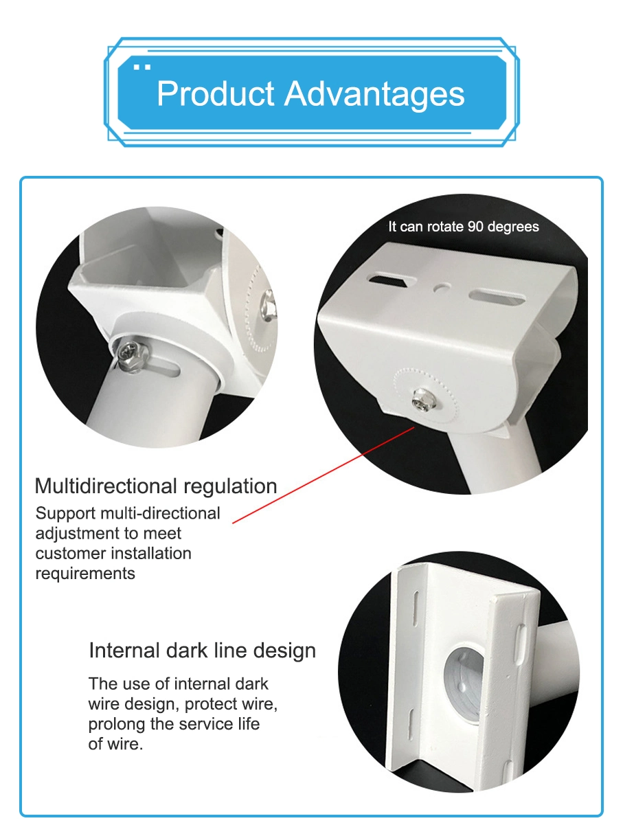 OEM Aluminum Alloy Camera Monitoring Bracket Universal CCTV Wall Mounted Surveillance L-Shaped Bracket