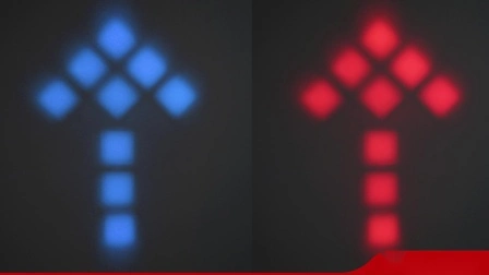 Lâmpadas de farol de advertência de empilhadeira de LED azul vermelho 10 W para trabalho oval automático