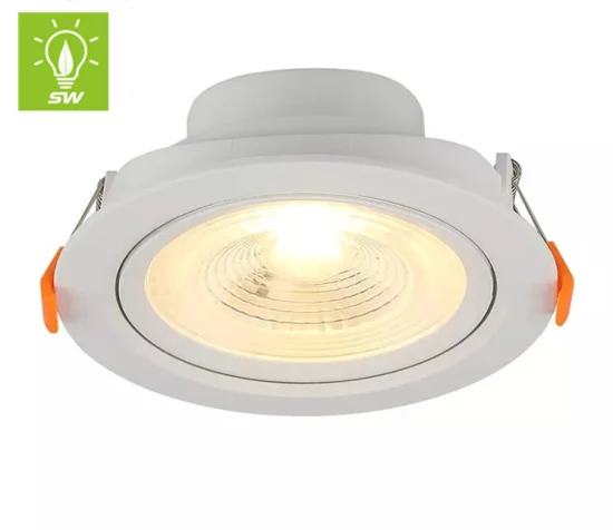 Driver de Eaglerise sem isolamento 100-240V 30W 50W Iluminação de escritório interior 90lm/W Brilho Lâmpada de teto embutida LED Down Light com 3000K 4500K 6500K