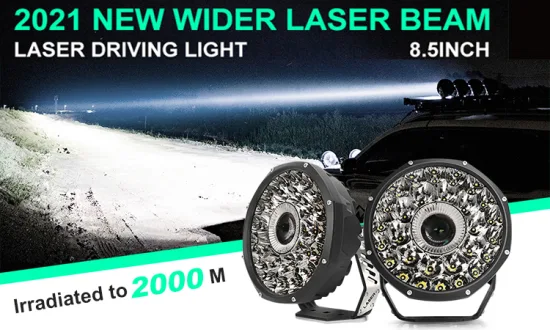 Lâmpada de feixe de ponto mais recente de alta potência Luzes automotivas para barco marítimo 152 W offroad 8,5 polegadas Laser LED luz de condução