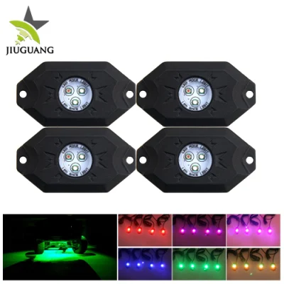 APP Control 4 8 12 16 Pods Multicolor RGB Strobe 12V 6000K LED traseiro Rock Nevoeiro