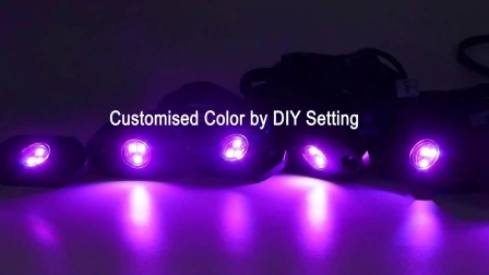 RGBW Pod LED para carro decorativo RGB mini luz de LED para rocha